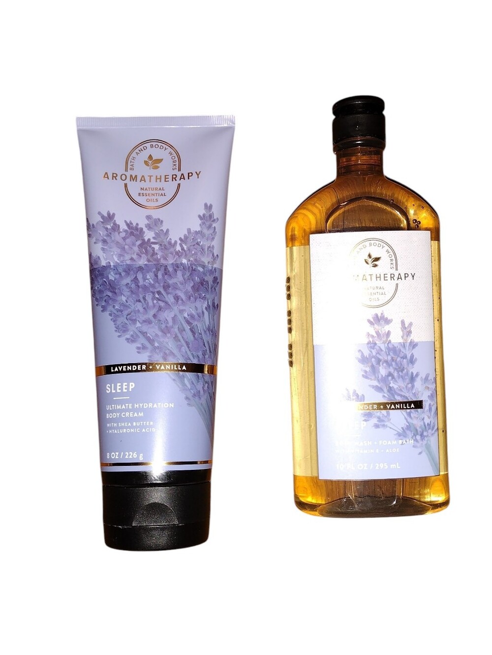 BATH & BODY WORKS AROMATHERAPY SLEEP Lavender & Vanilla Set BODY WASH & LOTION